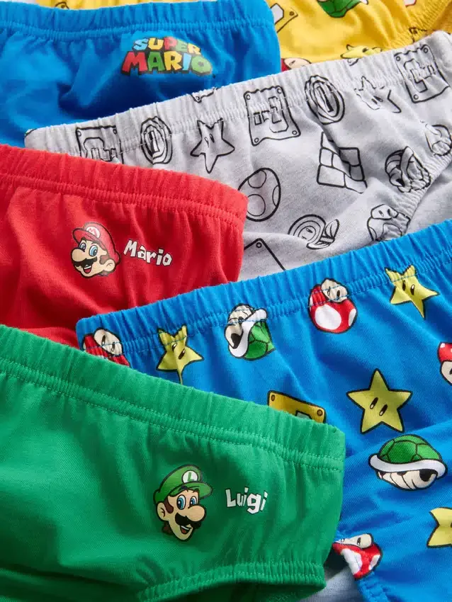 1,5-10 ετών | Σετ 6 σλιπ Super Mario