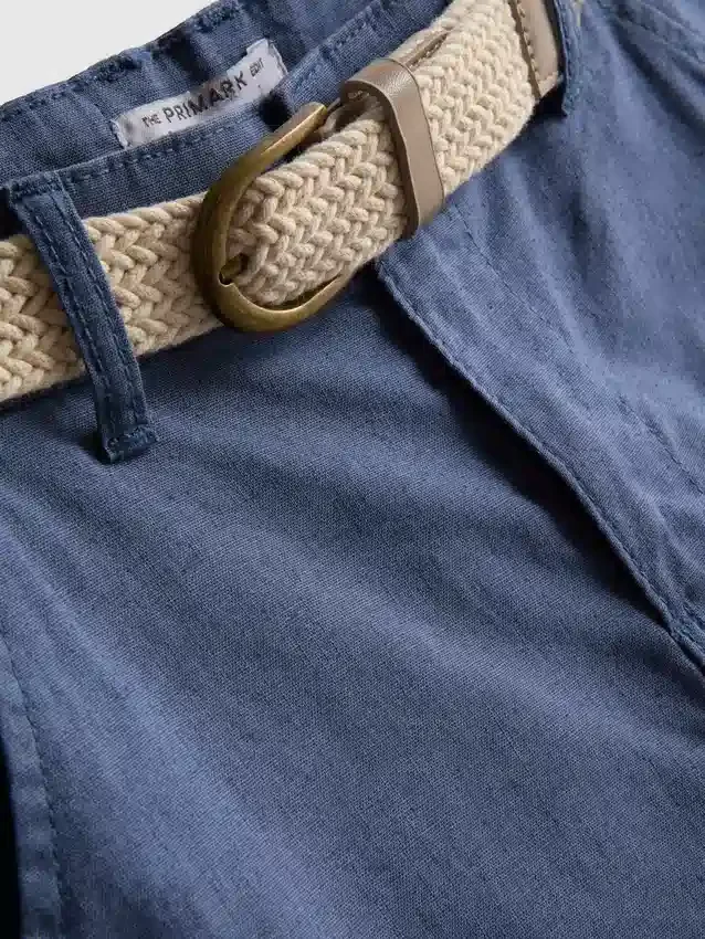 1,5-12 ετών | Σορτς τσίνου με ζώνη από μείγμα λινού της σειράς «The Edit»