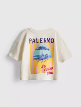 1,5-9 ετών | Μπλουζάκι με γραφικό σχέδιο Palermo σε τετράγωνο στυλ