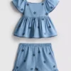 1,5-9 ετών | Σετ μπλούζας και σορτς από chambray