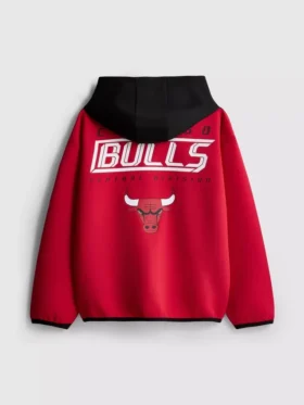 7-15 ετών | Φούτερ με κουκούλα και φερμουάρ NBA Chicago Bulls