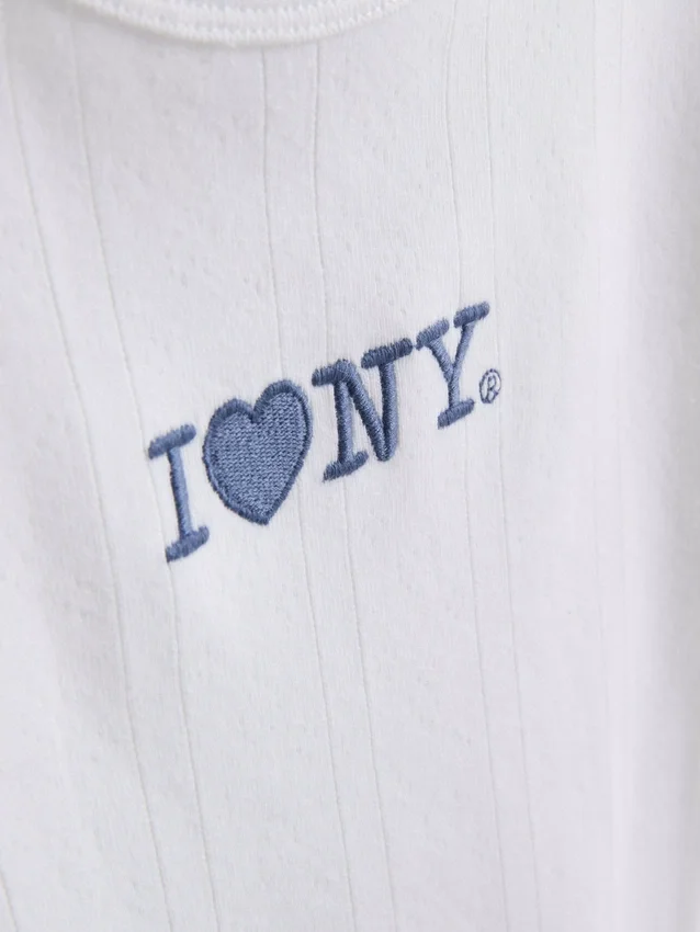 7-15 ετών | Κεντημένο πουκάμισο «I love New York»