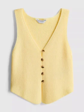 7-15 ετών | Πλεκτό αμάνικο με V-neck