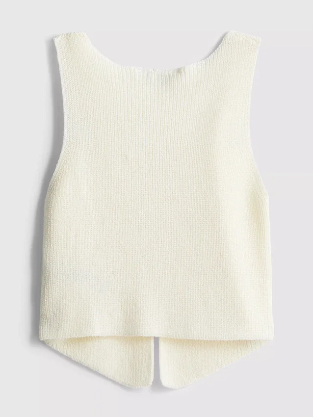 7-15 ετών | Πλεκτό αμάνικο με V-neck