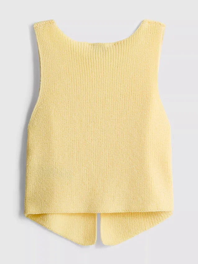7-15 ετών | Πλεκτό αμάνικο με V-neck