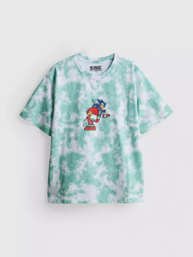 7-15 ετών | Πουκάμισο με τυπώματα «Tie-Dye» με τον Sonic the Hedgehog