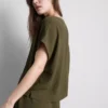 Ανεπίσημο μπλουζάκι με στρογγυλό λαιμό και αεριζόμενη ραφή