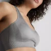 Απρόσφρακτο, γυαλιστερό αθλητικό crop top