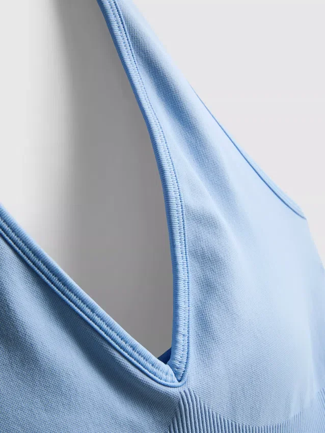 Αθλητική μπλούζα χωρίς ραφές με λαιμόκοψη halter