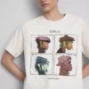 Χαλαρό μουσικό μπλουζάκι με γραφικό Gorillaz