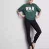 Χαλαρό βαμβακερό T-shirt με γραφικά