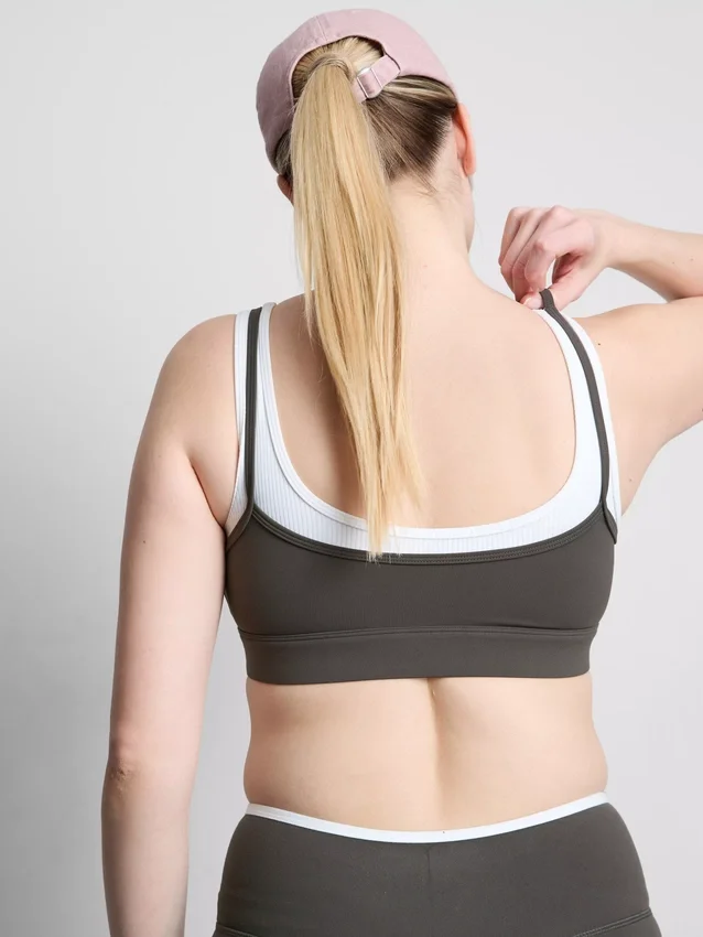 Διπλής στρώσης αθλητικό crop top