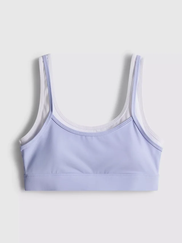 Διπλής στρώσης αθλητικό crop top