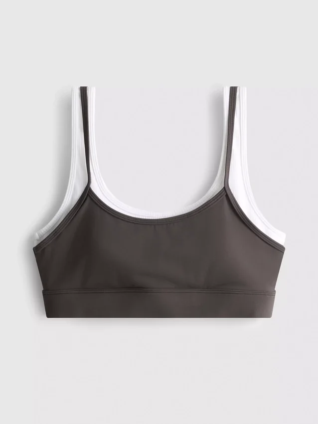Διπλής στρώσης αθλητικό crop top