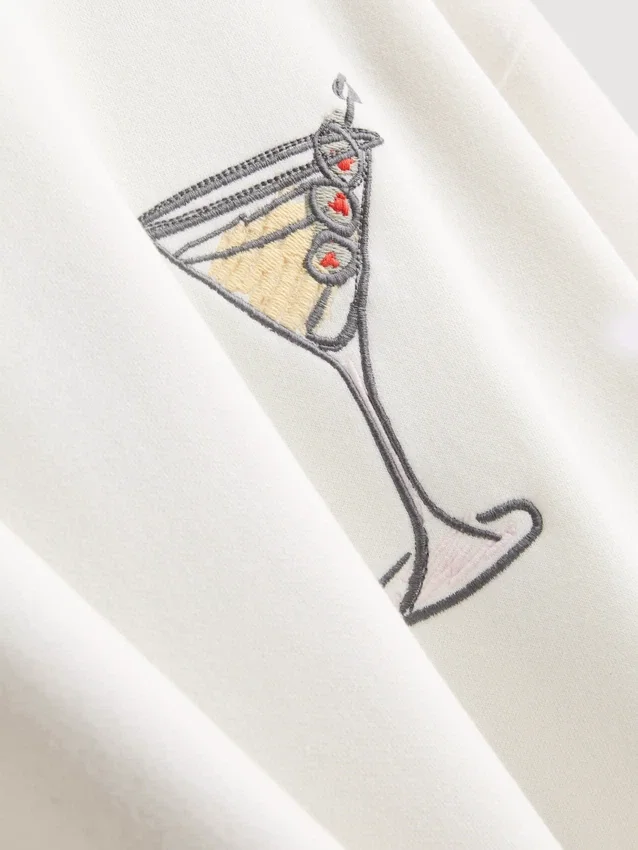 Φούτερ με γραφικό σχέδιο «Martini» με υψηλή περιεκτικότητα σε βαμβάκι