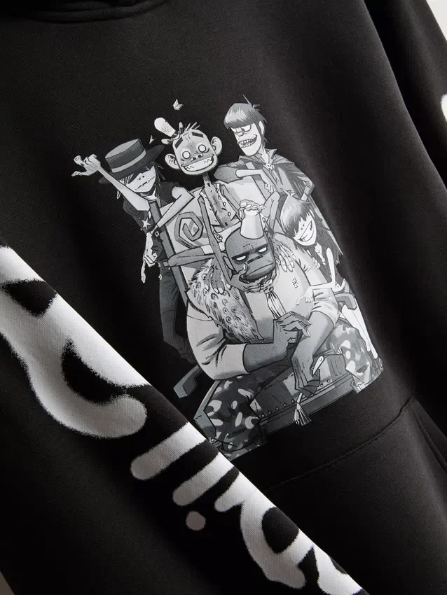 Φούτερ με κουκούλα και γραφικό Gorillaz