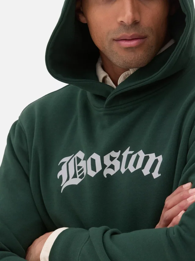 Φούτερ με κουκούλα και γραφικό σχέδιο «Boston»