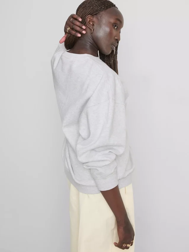 Φούτερ με λουλούδια σε μικρό μέγεθος, oversized, 98