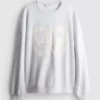 Φούτερ με λουλούδια σε μικρό μέγεθος, oversized, 98