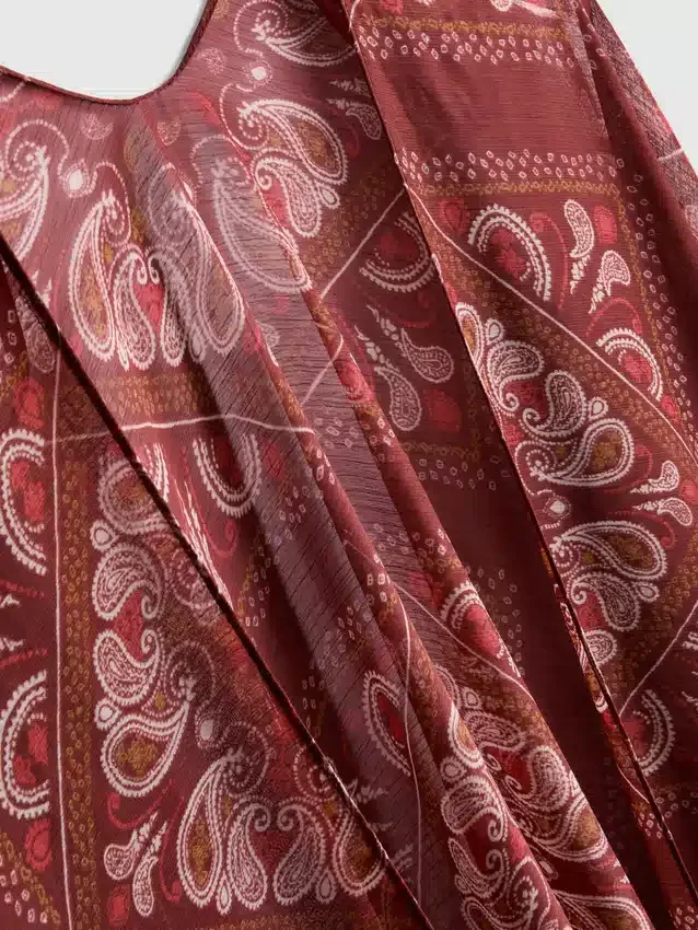 Κάπα με κρόσσια σε μοτίβο Paisley