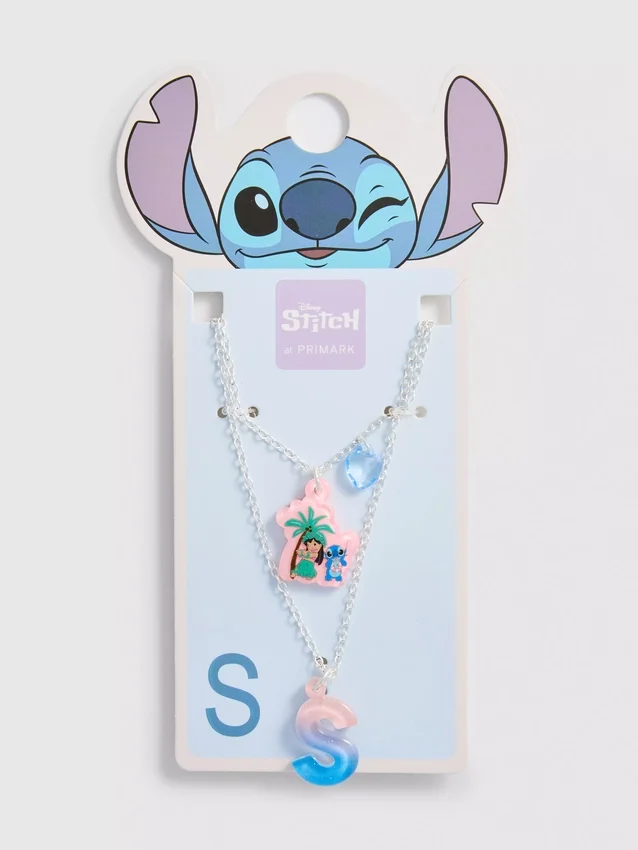 Κολιέ με μενταγιόν με τα αρχικά του Stitch της Disney