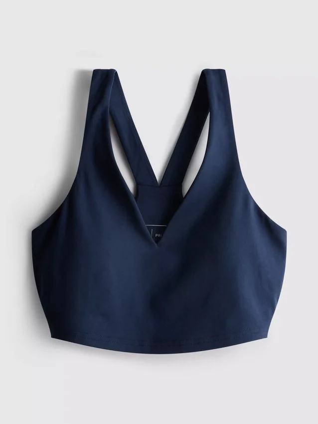 Κοντό αθλητικό τοπ με V-neck