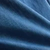 Κοντό μπλουζάκι από βαμβακερό τζιν με βολάν
