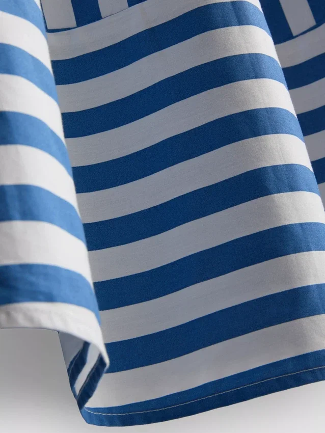 Μακριά φούστα Α-line από βαμβάκι με ρίγες