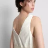 Μίνι φόρεμα με V-neck και τσαλακωτό ύφασμα