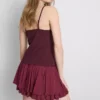 Μπλούζα babydoll με V λαιμόκοψη