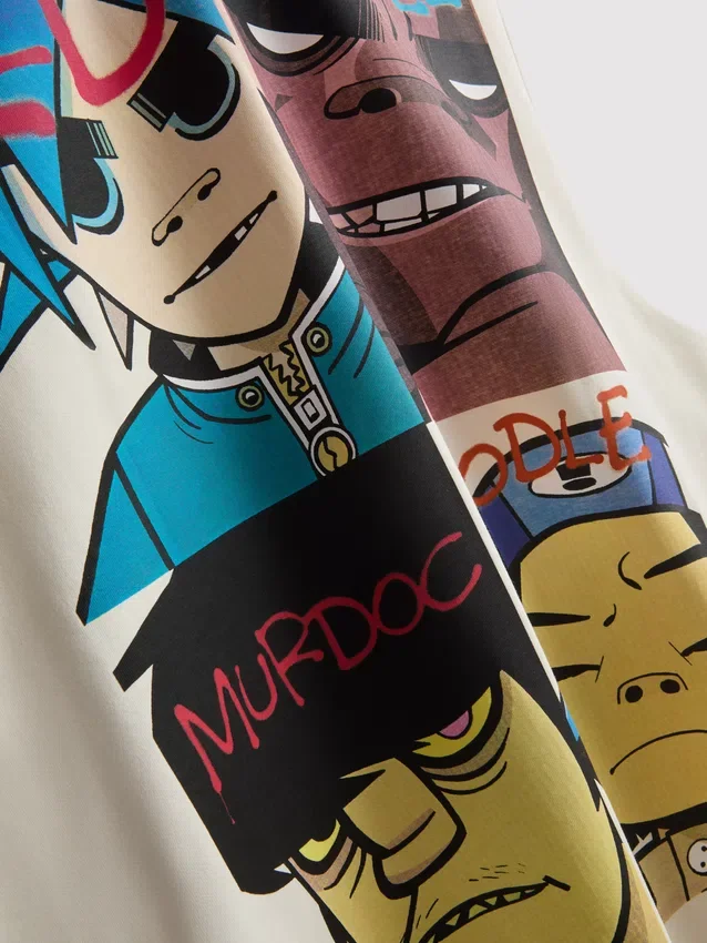 Μπλούζα χωρίς μανίκια με γραφικό Gorillaz