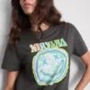 Μπλούζα Nirvana από πλυμένο βαμβάκι