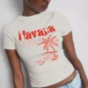 Μπλουζάκι «Havana» με γραφικό σχέδιο, πλούσιο σε βαμβάκι