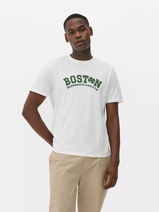 Μπλουζάκι με τύπωμα «Boston»