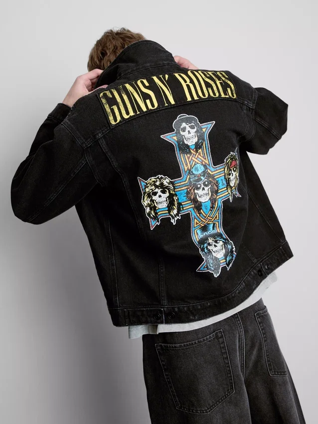 Μπουφάν από βαμβακερό τζιν Guns n' Roses