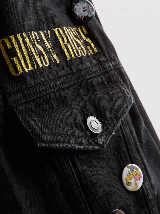 Μπουφάν από βαμβακερό τζιν Guns n' Roses