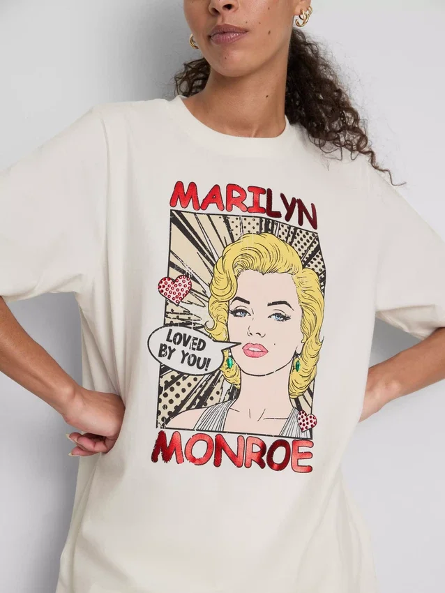 Οβερσάιζ βαμβακερό πουκάμισο Marilyn Monroe