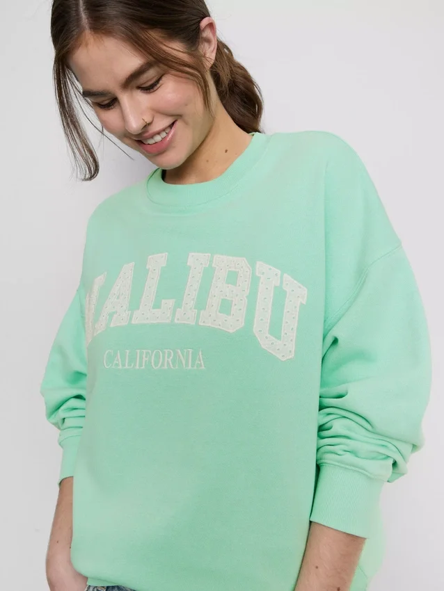 Oversized φούτερ Malibu με υψηλή περιεκτικότητα σε βαμβάκι
