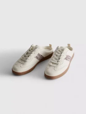 Πάνινα Sneakers χωρίς κορδόνια με σόλα από καουτσούκ