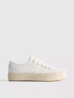 Πάνινα Sneakers με πλατφόρμα από γιούτα