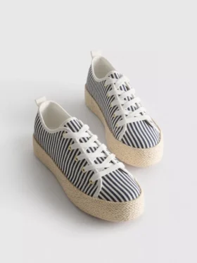 Πάνινα Sneakers με πλατφόρμα από γιούτα
