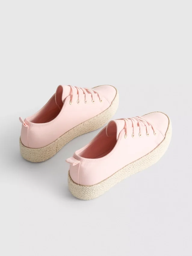 Πάνινα Sneakers με πλατφόρμα από γιούτα