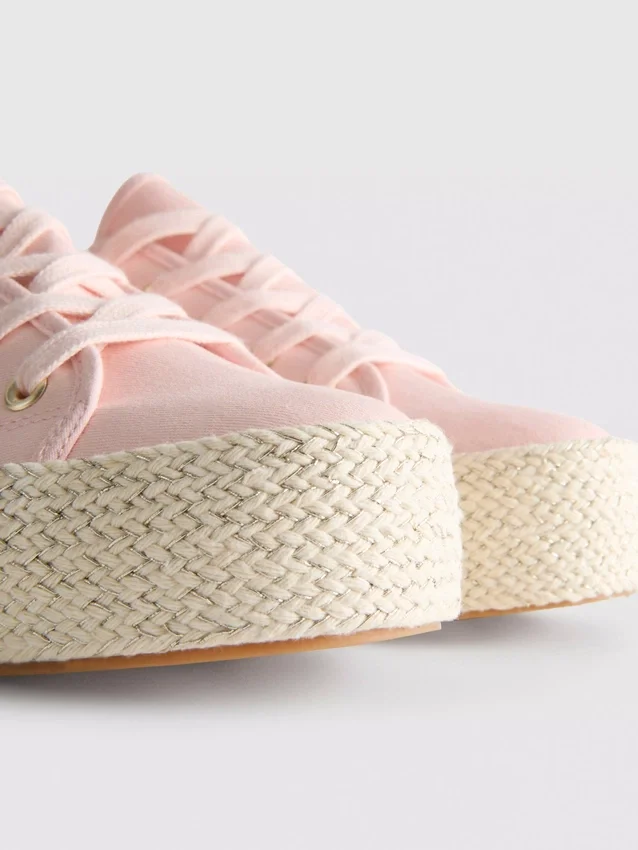 Πάνινα Sneakers με πλατφόρμα από γιούτα