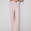 Παντελόνι με κορδόνι περίσφιξης, ίσια γραμμή και τσαλακωμένη υφή