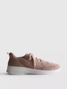 Παπούτσια Sneakers χωρίς κορδόνια με λεπτομέρειες από στρας