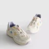 Παπούτσια Sneakers με χοντρό πέλμα και λουλουδάτα μοτίβα