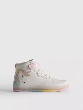 Παπούτσια Sneakers με φωτιζόμενη σόλα και μοτίβο μονόκερου