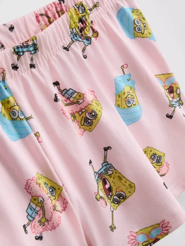 Πιτζάμες SpongeBob SquarePants με σχέδια, κοντό παντελόνι