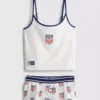 Πιτζάμες τύπου «cami shorty» από βαμβακερό ύφασμα «Usa fc»