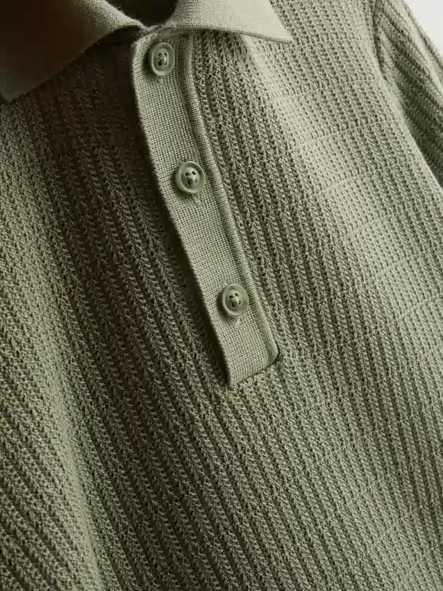 Πλεκτό πόλο με υφή